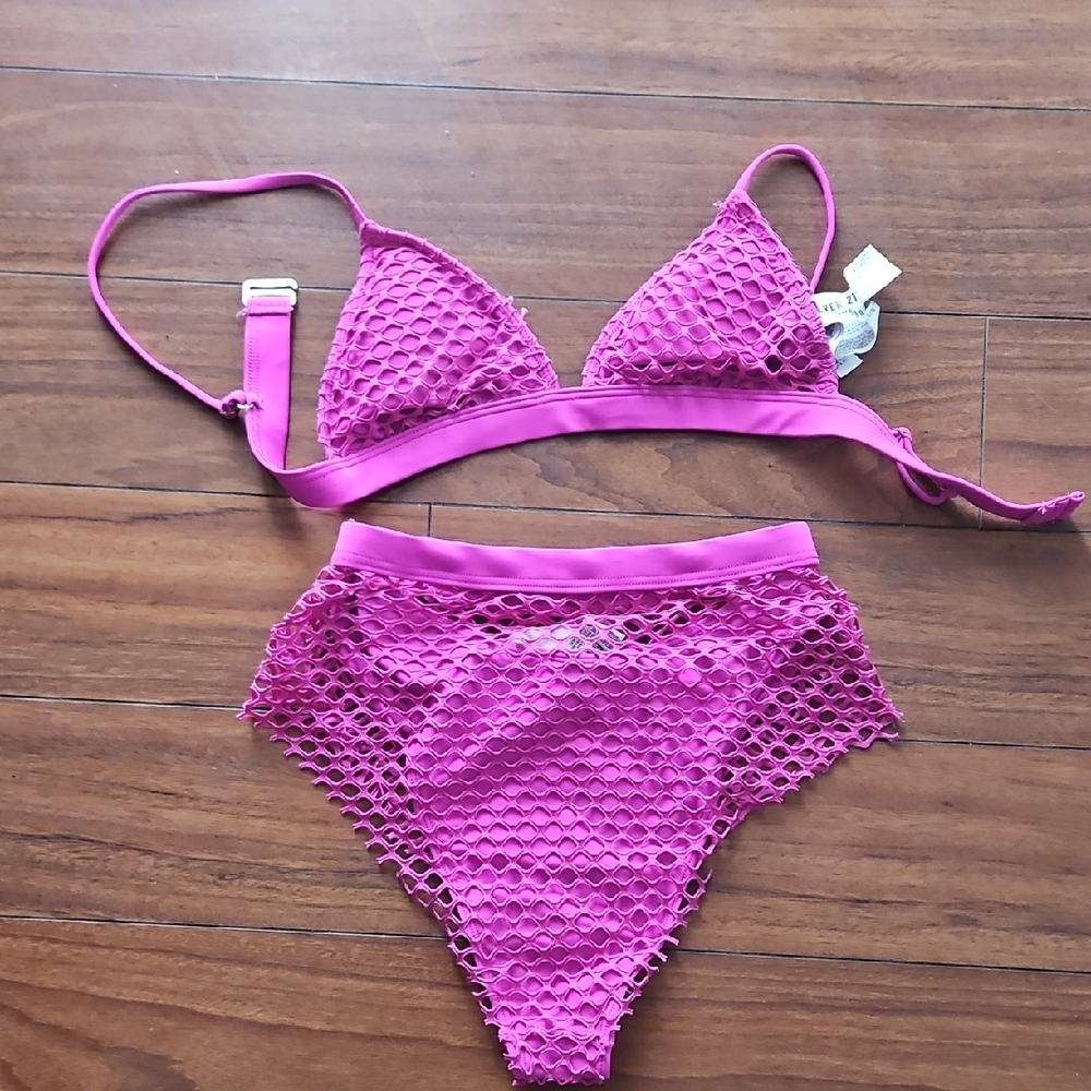 F21 Pink Swim Set